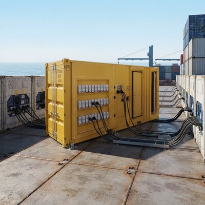 Bộ nguồn tàu lạnh 20 chiếc Phích cắm ổ cắm lạnh Máy phát điện diesel hàng hải 350 kW cho container lạnh