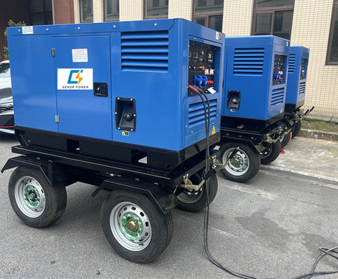 Ống lăn khung di động 450A máy hàn Mig DC máy hàn diesel 500Amps máy phát điện hàn với dây cho ăn