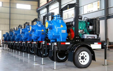 Trailer Mobile Horizontal air cooling diesel engine fire pump self-priming water Single Suction